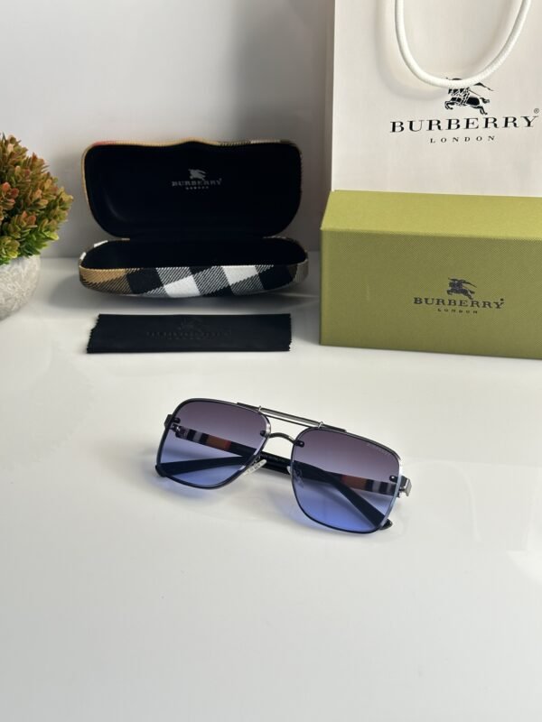 First Copy Burberry 493 Black Blue Sunglasses