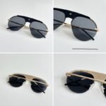 First Copy Dior Gold Black Sunglasses