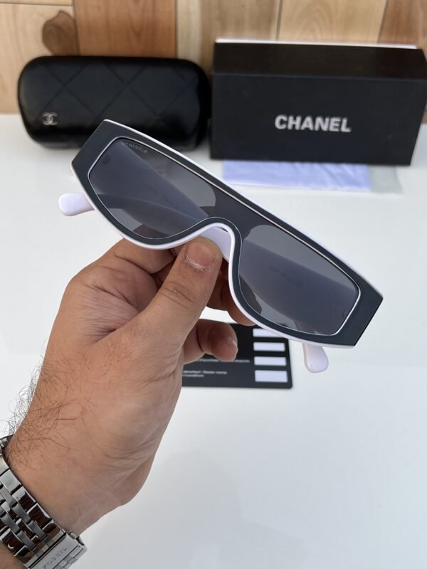 First Copy Chanel White Black Sunglasses black