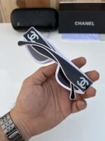 First Copy Chanel White Black Sunglasses black