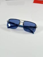 First Copy Cartier 694 Silver Blue Sunglasses