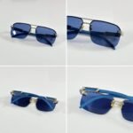 First Copy Cartier 694 Silver Blue Sunglasses