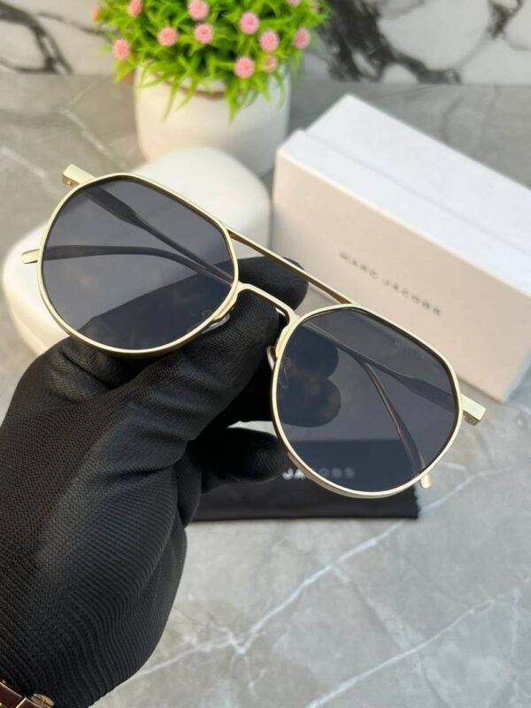 First Copy Marc Jacobs Metal Gold Black Sunglasses