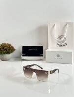 First Copy Versace 10086 Gold Brown Sunglasses