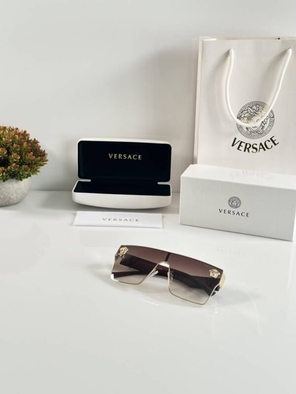 First Copy Versace 10086 Gold Brown Sunglasses