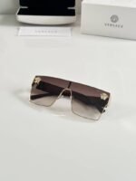 First Copy Versace 10086 Gold Brown Sunglasses