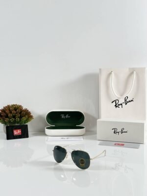 First Copy Rayban Aviator 3026 Gold Black (GLASS)