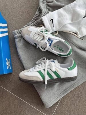First Copy Adidas Samba White Green