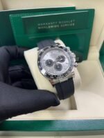 First Copy Luxury Chronograph Black Dial Rubber Strap Sports Watch With Premium Finish