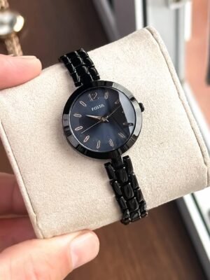 First Copy Fossil Ladies Black Watch For Women