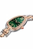 First Copy Bvlgari Serpenti Two Tone Green Dial Watch For Women