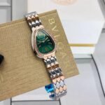 First Copy Bvlgari Serpenti Two Tone Green Dial Watch For Women