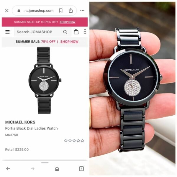 First Copy Michael Kors Portia Japan Watch For Women Black