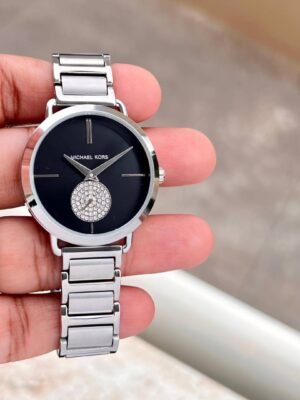First Copy Michael Kors Portia Japan Watch For Women Silver Black