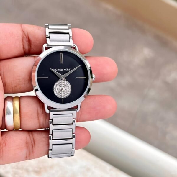 First Copy Michael Kors Portia Japan Watch For Women Silver Black