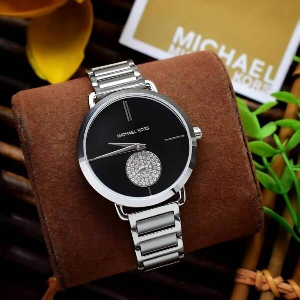 First Copy Michael Kors Portia Japan Watch For Women Silver Black