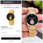 First Copy Michael Kors Portia Japan Watch For Women Gold Black