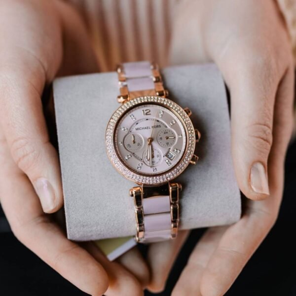 First Copy Michael Kors Parker Semi Japan Watch For Women Rose Gold