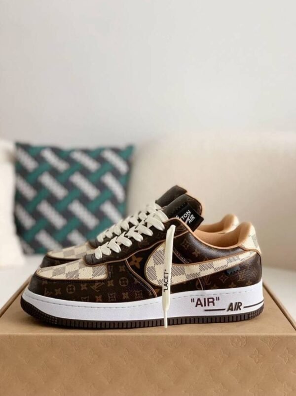 First Copy Nike Airforce 1 low Louis Vuitton Virgil Abloh Brown
