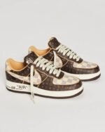 First Copy Nike Airforce 1 low Louis Vuitton Virgil Abloh Brown