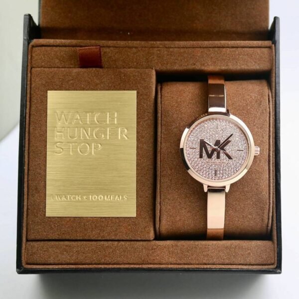 First Copy Michael Kors Charley Pave Copper Watch For Women