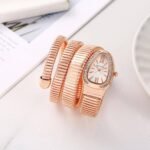 First Copy Bvlgari Serpenti Rose Gold White Dial Watch For Women