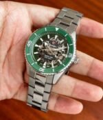 First Copy Rado Captain Cook Green Skeleton Dial Automatic Stainless Steel Watch With Premium Finish