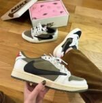 First Copy Nike Air Jordan 1 X Travis Scott Retro Low OG SP Medium Olive
