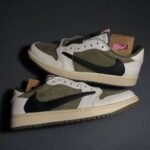 First Copy Nike Air Jordan 1 X Travis Scott Retro Low OG SP Medium Olive