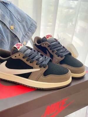 First Copy Nike Air Jordan 1 Low X Travis Scott Dark Mocha