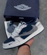 First Copy Nike Air Jordan Retro 1 X Dior Travis Scott Navy Blue