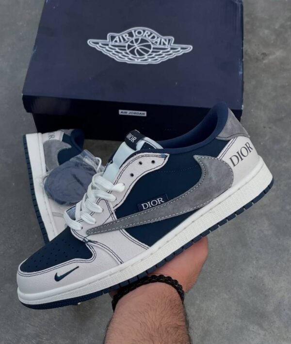 First Copy Nike Air Jordan Retro 1 X Dior Travis Scott Navy Blue