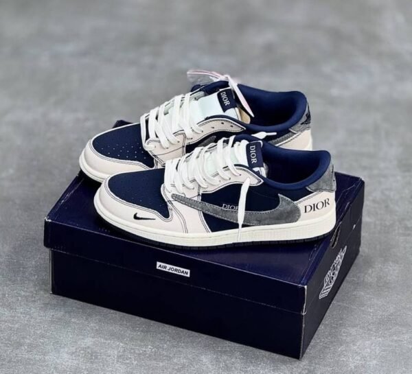 First Copy Nike Air Jordan Retro 1 X Dior Travis Scott Navy Blue