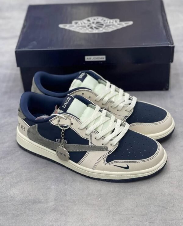 First Copy Nike Air Jordan Retro 1 X Dior Travis Scott Navy Blue
