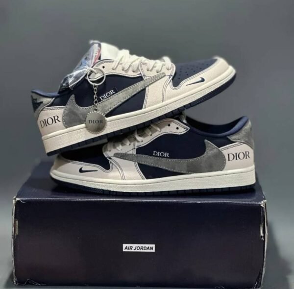 First Copy Nike Air Jordan Retro 1 X Dior Travis Scott Navy Blue