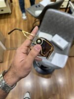 First Copy Versace Gold Black Sunglasses