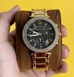 First Copy Michael Kors Ladies Parker Watch For Women Gold Black