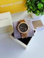 First Copy Michael Kors Ladies Parker Watch For Women Gold Black