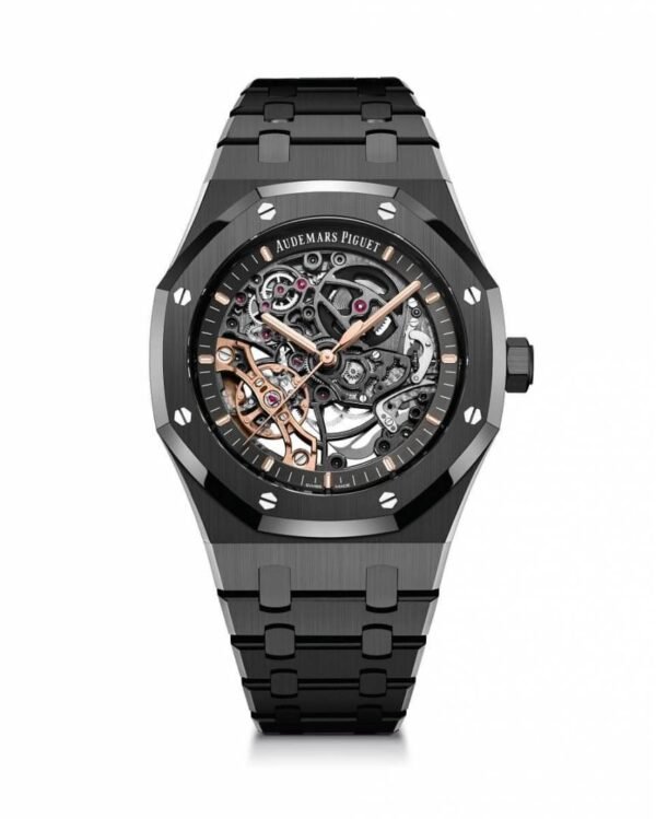 First Copy Audemars Piguet Royal Oak Skeleton Automatic Watch With Stainless Steel Bracelet And Luxury Finish