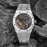 First Copy Audemars Piguet Royal Oak Skeleton Automatic Stainless Steel Watch With Integrated Bracelet