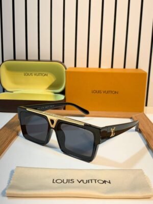 First Copy Louis Vuitton 1984 Black Gold Sunglasses