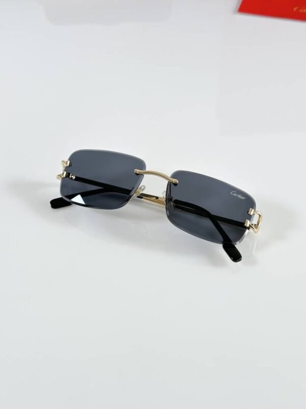 First Copy Cartier 0680 Gold Black Sunglasses