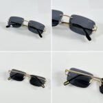 First Copy Cartier 0680 Gold Black Sunglasses