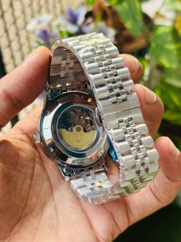 First Copy Luxury Green Skeleton Dial Automatic Stainless Steel Watch With Premium Finish