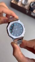 First Copy Casio G-Shock Full Metal Silver Bluetooth Solar Chronograph Watch
