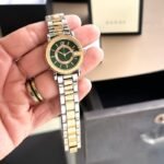 First Copy Gucci G-Timeless Green Dial Silver Gold Women’s Analog Watch