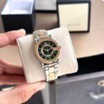 First Copy Gucci G-Timeless Green Dial Silver Gold Women’s Analog Watch