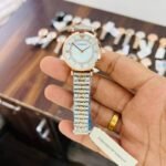 First Copy Emporio Armani Rose Gold White Dial Roman Marker Women’s Analog Watch