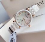 First Copy Emporio Armani White Ceramic White Dial Women’s Analog Watch