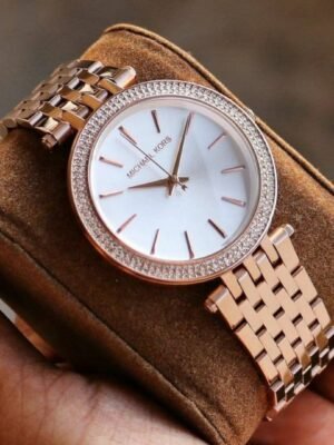 First Copy Michael Kors Darci Rose Gold White Dial Women’s Analog Watch
